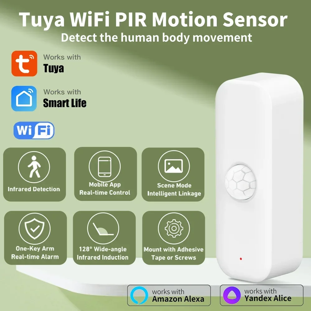 Tuya WiFi محس حركة PIR الذكية  - مراجعة Home Assistant Tuya وسعره